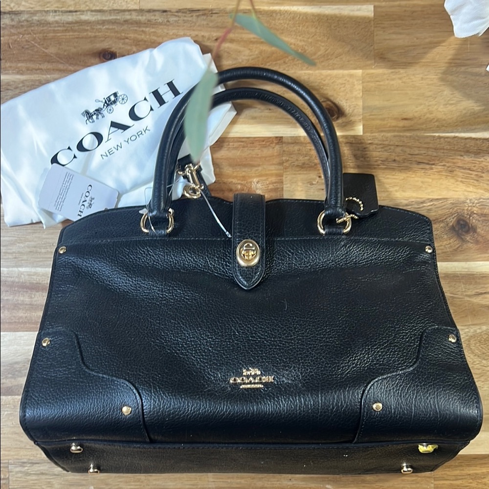 Coach Black Leather Women's Bag
